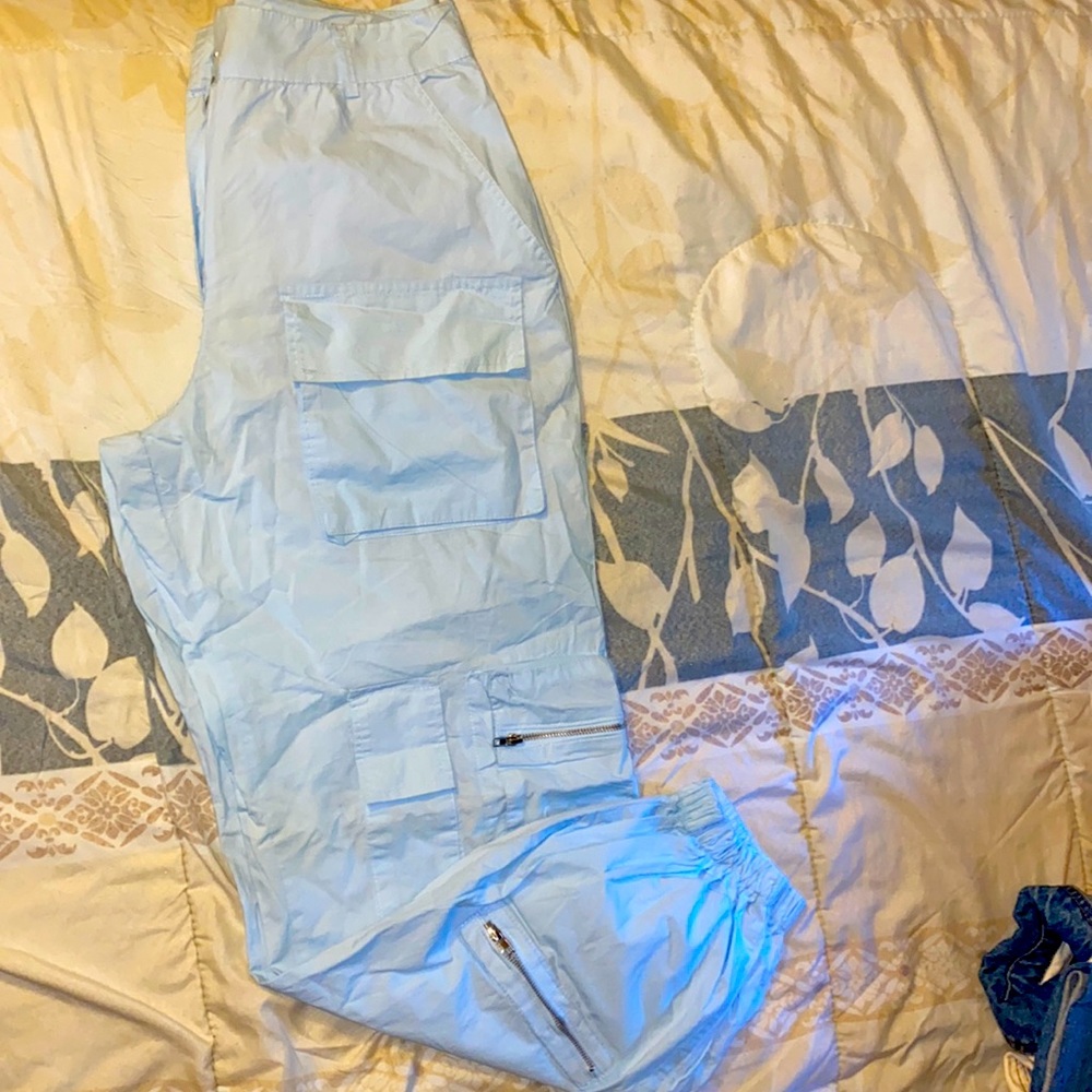Baby blue cargo pants